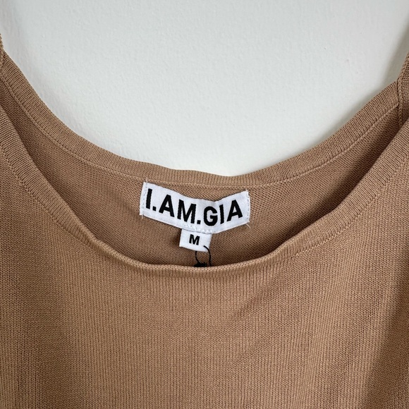 I. AM. GIA Fiorenza Top + Pant Tan or Camel 2 Piece Set Size Medium (NWT) - Picture 5 of 16
